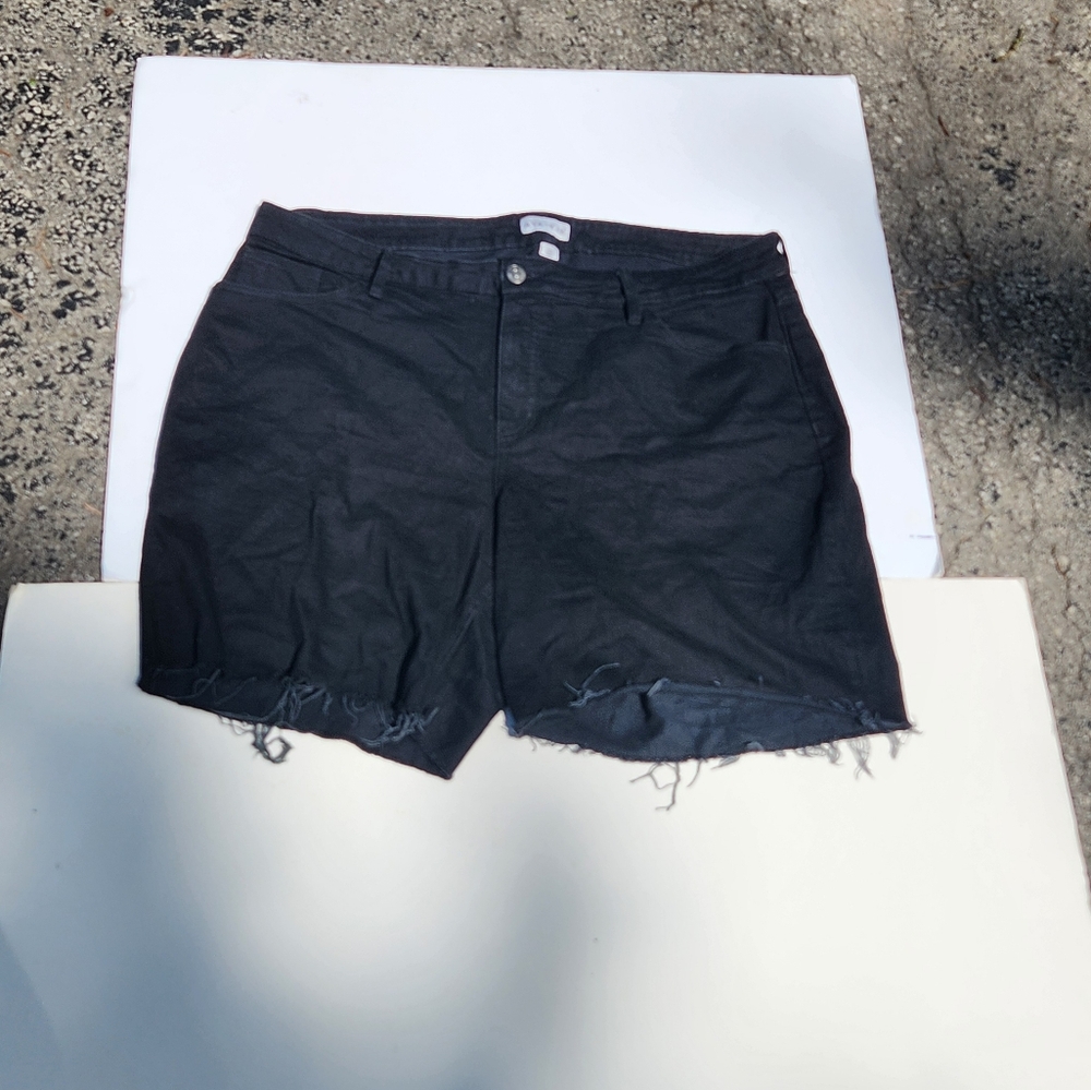 Ava & Viv High Rise Black Denim Shorts